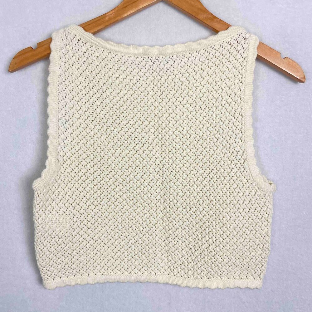 Solid & Striped Celeste Sleeveless Crochet Crop T… - image 3